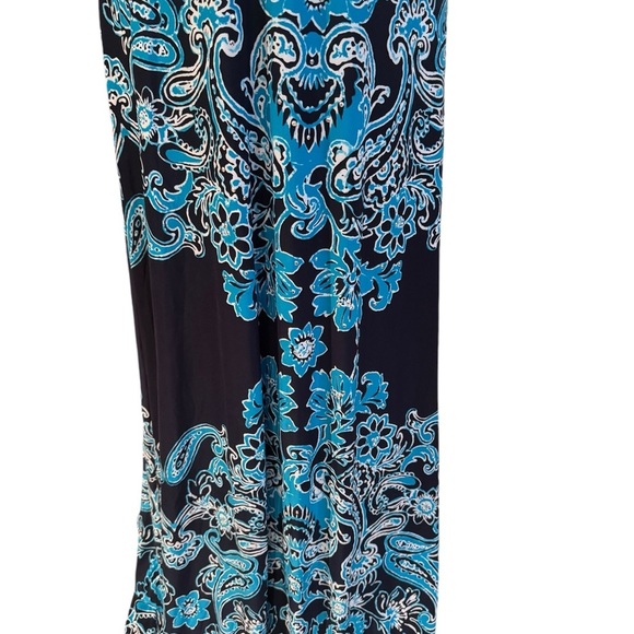 INC Women's Blue Paisley Strapless Maxi Dress Size L - Picture 7 of 10